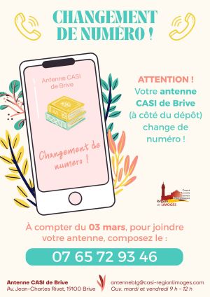 Changement de num�ro de t�l�phone