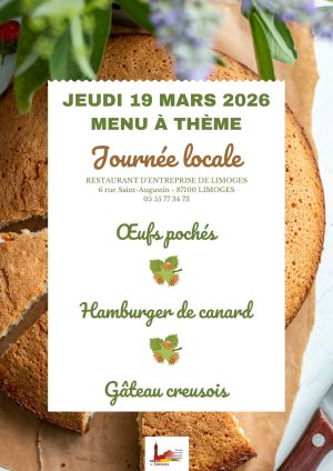 Menu "Journ�e locale" � Limoges