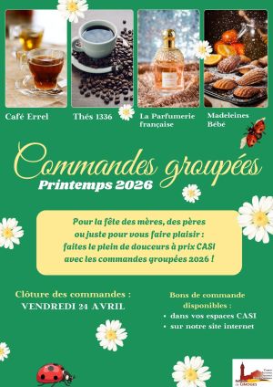 Commandes group�es printemps 2026
