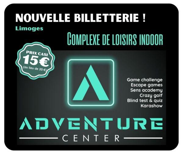 Nouvelle billetterie : Adventure center