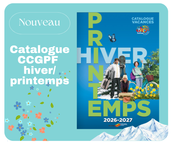 Nouveau catalogue Vacances du CCGPF