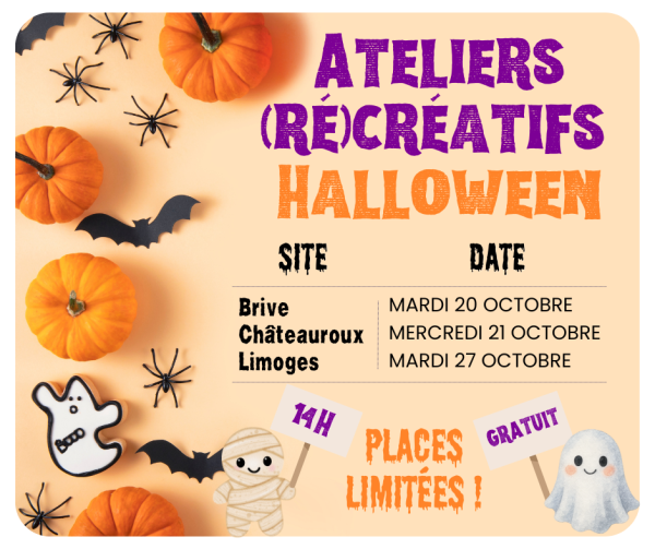 Ateliers (r&eacute;)cr&eacute;atifs Halloween